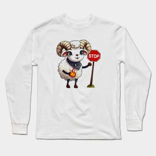 Aries Patience Ram Fireball Long Sleeve T-Shirt